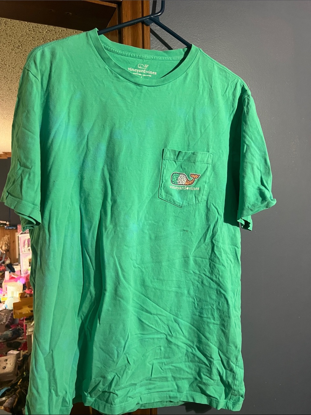 Vineyard Vines Bright Green Short-Sleeve Pocket Tee